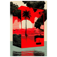 Palm Mirage - Premium Wooden Framed Poster With Premium Matte Paper