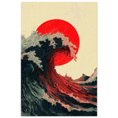 Red Sun Tide - Premium Matte Paper Poster