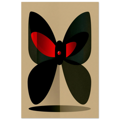Dark Bowfly - Premium Wooden Framed Poster With Premium Matte Paper