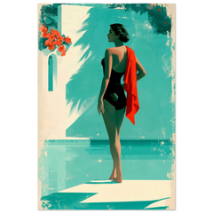 Poolside View - Premium Matte Paper Poster
