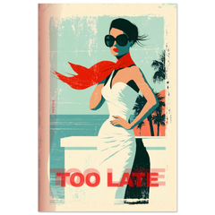 Red Scarf - Premium Wooden Framed Poster With Premium Matte Paper