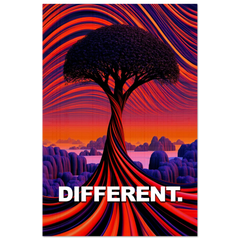 Crimson Canopy - Premium Wooden Framed Poster With Premium Matte Paper