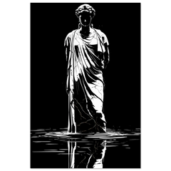 Marble Tide - Premium Wooden Framed Poster With Premium Matte Paper