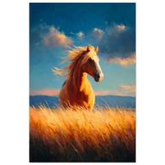 Golden Mane - Premium Matte Paper Poster