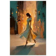 Lady Walking - Premium Matte Paper Poster