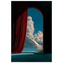 Open Curtain - Premium Wooden Framed Poster With Premium Matte Paper