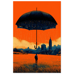 Black Rain - Premium Wooden Framed Poster With Premium Matte Paper