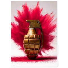 Crimson Impact - Aluminum Print